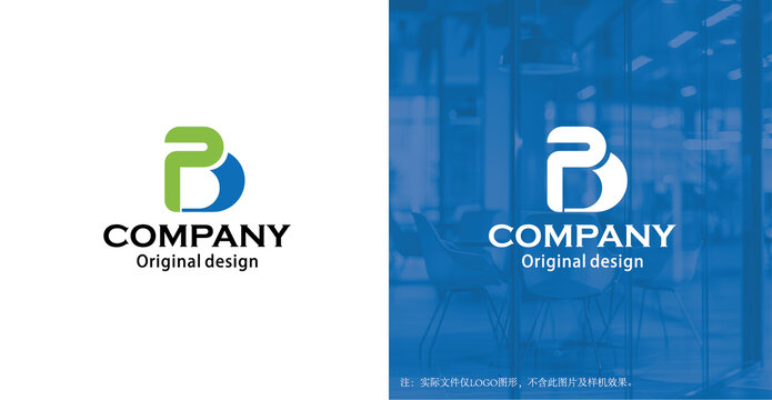 BP字母logo设计