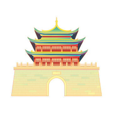 国潮风建筑钟鼓楼