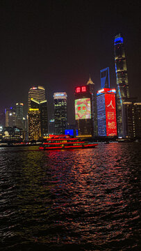 繁华夜景大上海风光