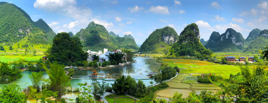 广西靖西鹅泉景区素材美景山水风光