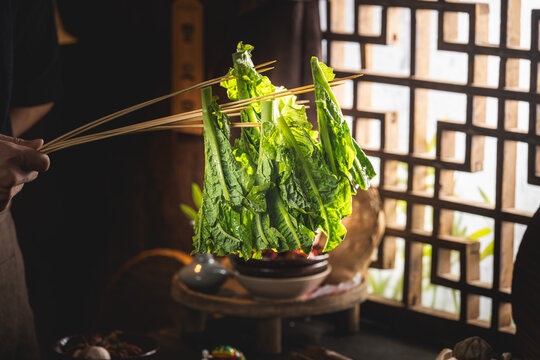 中式复古风格莴笋