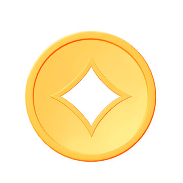 3D铜钱金币
