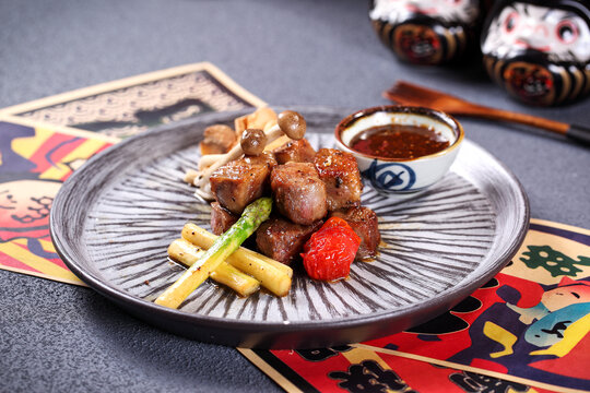 雪花牛肉粒