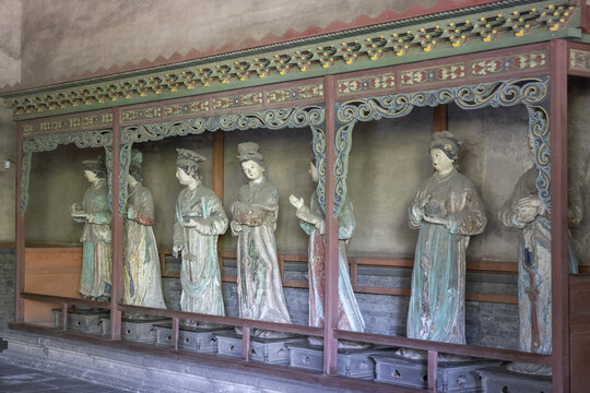 晋祠彩塑侍女