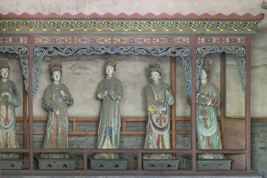 晋祠彩塑侍女