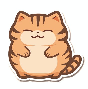 呆萌可爱猫印花