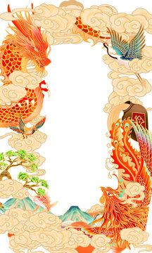 插画龙凤呈祥