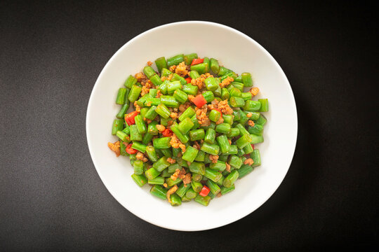 四季豆炒肉沫