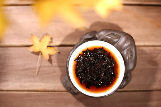 云南普洱茶熟茶叶底