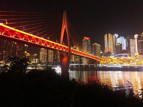 重庆千厮门大桥夜景