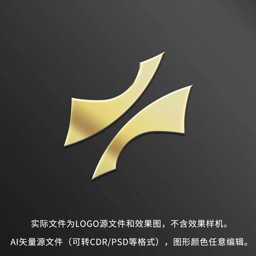 X飞鸟LOGO标志设计