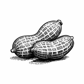 矢量花生插画