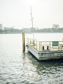 广州珠江流域城市建筑中的河流景观