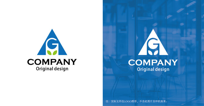 G字母logo三角形logo