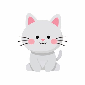 矢量卡通小猫
