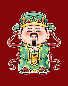 作揖禄神福袋如意禄星