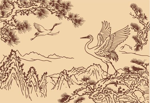 松鹤图