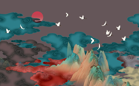 禅意山水画