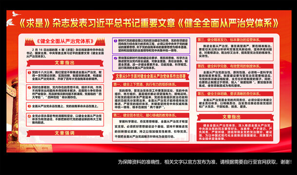 健全全面从严治党体系