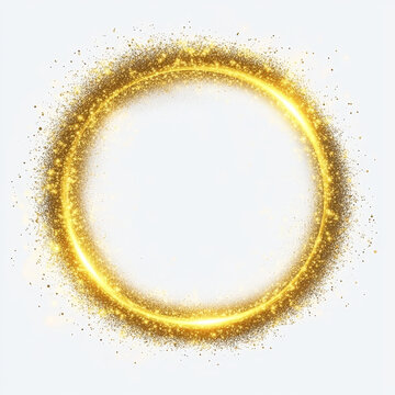 金色光环圆形背景设计