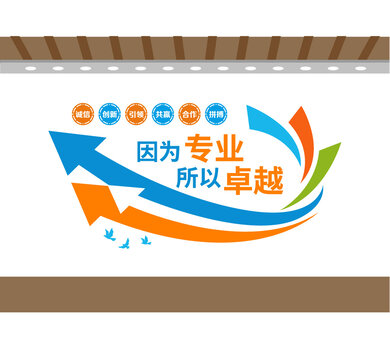 企业标语文化墙