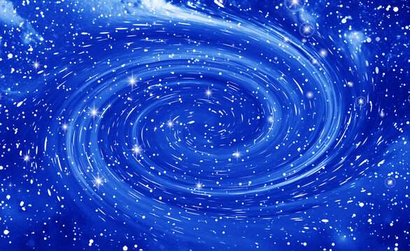 蓝色旋涡星空背景