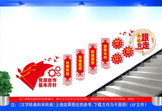 党派合作基本方针楼道文化墙