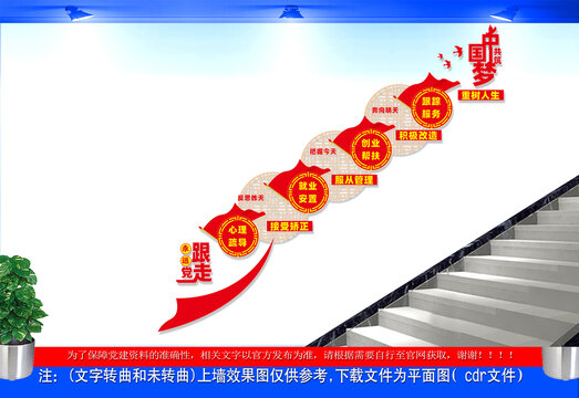 矫正室楼梯文化墙