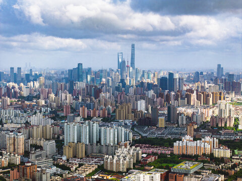 上海现代都市高楼大厦陆家嘴东方明珠