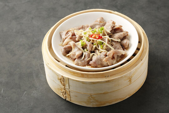 银鱼蒸梅颈肉