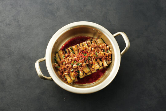 肉碎蒸茄子