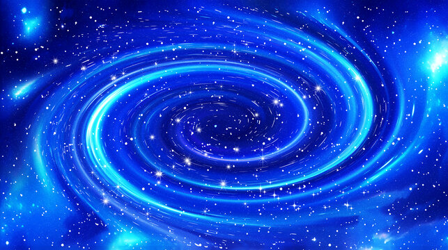 蓝色星空背景墙
