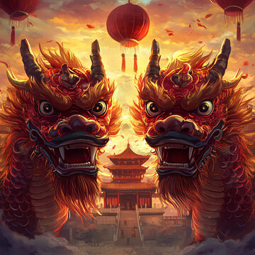 舞龙舞狮壁纸
