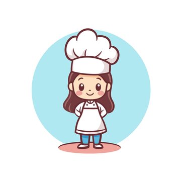 卡通女厨师