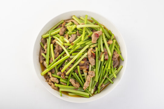 蒜苔肉丝