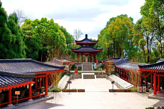 江油李白故里大鹏亭