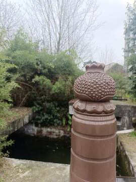 湿地公园柱子