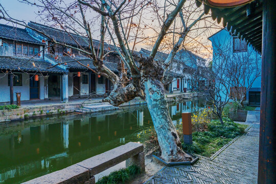 黎里古镇古建筑和旅游风光