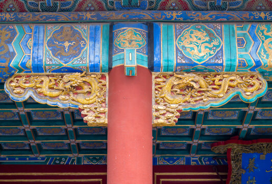 古建斗拱彩绘