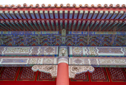 古建筑斗拱彩绘