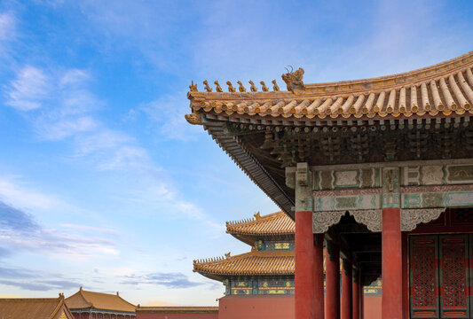 古建筑屋檐吉兽