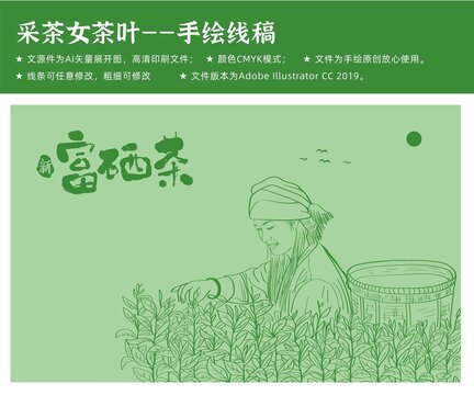 茶叶采摘茶叶茶园茶叶包装盒子