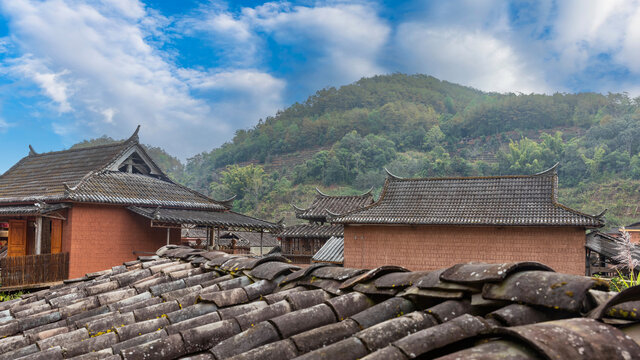 普洱那柯里茶马驿站特色小镇街景