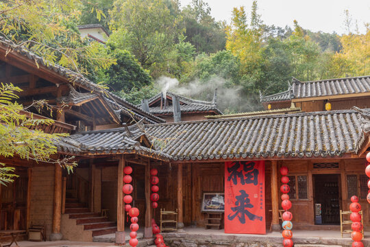 普洱那柯里茶马驿站特色小镇街景