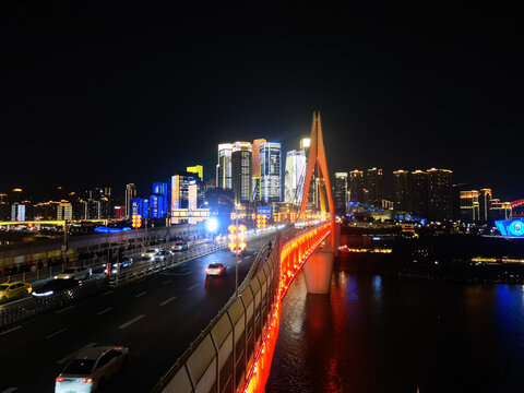 重庆千厮门大桥夜景