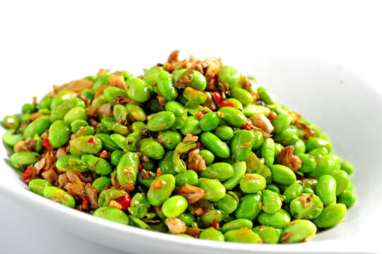 外婆菜炒青皮豆
