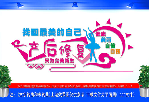 产后修复文化墙