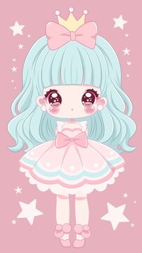 漂亮女孩插画