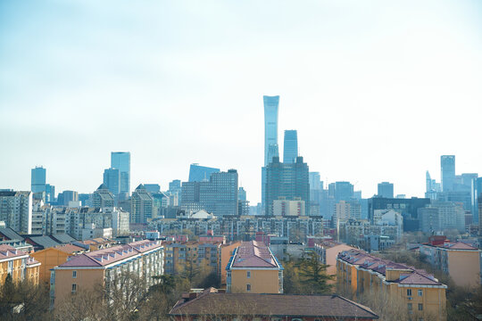北京城市剪影风光