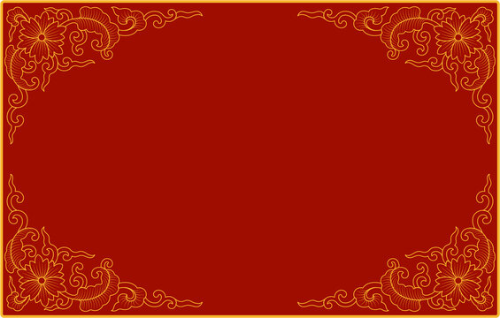 方形边框花纹